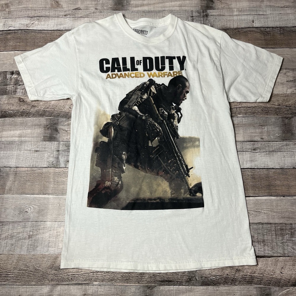 Call Of Duty Shirt Size Medium White Advanced Warfare Video Game Promo Tee